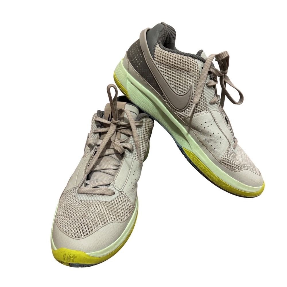 Nike Ja 1 'Light Silver' Lime Blast Basketball Shoes Mens 10